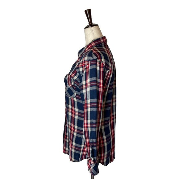 Rails Red And Blue Plaid Long Sleeve Button Down Collared Flannel Shirt Size S - Picture 3 of 9